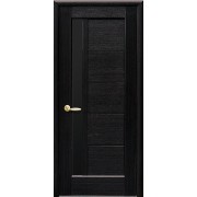 Межкомнатные двери Грета венге с черным стеклом